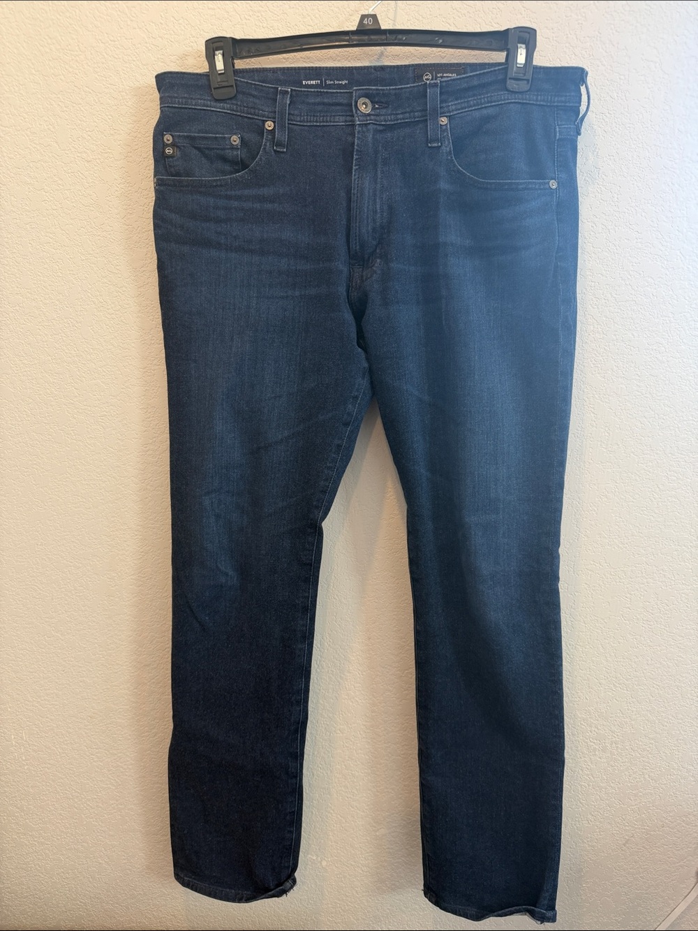 AG Adriano Goldschmied Everett Slim Straight Jeans 34x32 Dark Wash